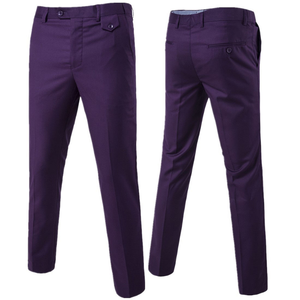 Pantalones de vestir ajustados para hombre para ropa informal de negocios | Pantalones de traje de estilo juvenil para oficina y ocasiones formales - Product Image 5