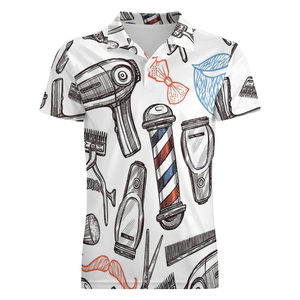 Camisa de Barbero Profesional Personalizada con Botones a Presión, Material de Algodón/Poliéster Ecológico y Duradero, con Bolsillos, para Uso en Salón de Belleza y Barbería - Product Image 2