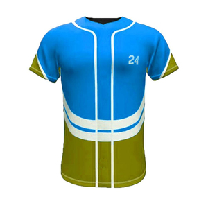 Maillot de baseball en polyester respirant à imprimé numérique, léger, personnalisé pour équipe sportive - Product Image 4