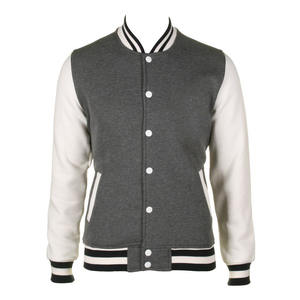 Ventes directes d'usine, veste varsity en cuir noir pour homme, veste tendance pour homme, vestes varsity pour homme - Product Image 1