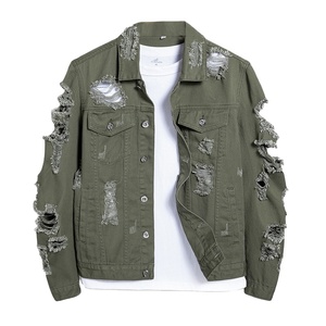 Nouvelle veste en jean bleu délavé de haute qualité pour hommes, designs OEM, vente en gros, col rabattu, printemps 2026 - Product Image 1