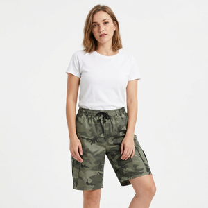 Pantalones Cortos de Camuflaje para Hombre, Cintura Media, Cordón Ajustable, Tela Oxford Transpirable, Pantalones Cortos Casuales Tipo Bermuda con Bolsillos - Product Image 3