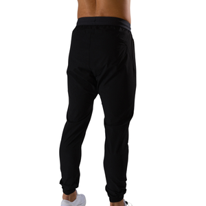 Pantalones Deportivos Negros para Hombre, Ligeros, Elásticos, Ajustados, con Bolsillo con Cremallera, Suministro al por Mayor Personalizado OEM - Product Image 2