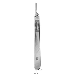 Manche de scalpel manuel en acier inoxydable robuste pour hôpital, conception ergonomique, poignée antidérapante, instrument chirurgical - Product Image 1