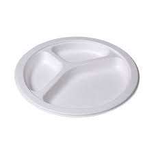 Vaisselle élégante à 3 compartiments pour assiette ronde de 10 pouces de qualité supérieure pour restaurant à domicile et fête - Product Image 2