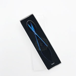 Tijera de resorte de Plasma azul personalizada, caja de Tarjeta blanca, embalaje de acero inoxidable de calidad superior, herramienta de belleza con punta de hoja afilada - Product Image 6