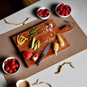 Premium Acacia Wood Cutting <b>Board</b> with Handle Rectangle Shape Eco-friendly Kitchen Chopping <b>Board</b> Serving Material For Kitchen - Product Image 6