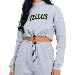 <b>Women's</b> Autumn Letter <b>Pattern</b> Crew Neck <b>Fleece</b> Sweatshirt-Eco-Friendly Breathable Customizable Hoodie - Product Image 1