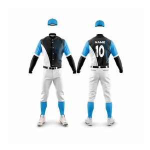 Elite Baseball Uniform Men Button <b>Down</b> Jersey <b>Pants</b> Set Custom Team Kit OEM Supplier - Product Image 1