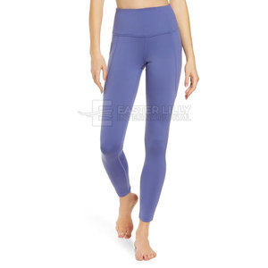 Leggings de yoga avec logo personnalisé imprimé, taille élastique, vente directe d'usine, vêtements de sport, service OEM. - Product Image 2