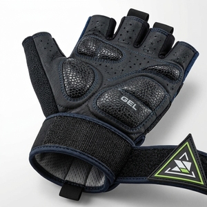 Durable gel gloves featuring <b>cushioned</b> <b>padding</b> breathable fabric comfortable finger movement and secure wrist fitting - Product Image 2