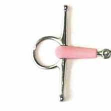 บิตม้าสแตนเลสแบบวงแหวนหลวม ปากสีชมพู ขนาด 12.5 ซม. - Product Image 4