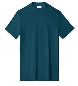 Camiseta de Cuello Redondo Color Verde Azulado para Hombre, Estilo Casual de Manga Corta, Tejido de Poliéster/Algodón, Estilo Urbano Básico de Verano, Secado Rápido y Transpirable - Product Image 6