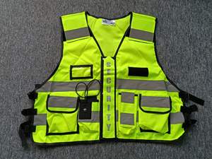 PLAYER'S POINT High Visibility Reflective Safety <b>Vest</b> Unisex Polyester Workwear Multiple Colors Zipper Closure CE Certified - Product Image 1