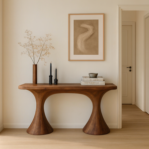 Mesa Consola Moderna Hecha a Mano de Madera Maciza para Hotel y Apartamento, Decoración para Sala de Estar, Entrada o Pasillo - Product Image 5