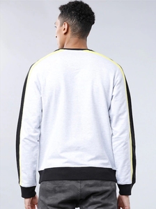 Sudadera Blanca de Cuello Redondo para Hombre, Corte Regular, Diseño con Letras Estampadas, Informal, Tejida, 100% Algodón, para Otoño - Product Image 4