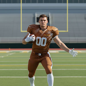 Nouveaux uniformes de football américain au design moderne, logo personnalisé, impression par transfert thermique, 100% polyester, coupe ajustée, respirant, séchage rapide, taille plus - Product Image 3