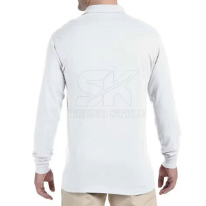 Camisa Polo Lisa de Manga Larga para Hombre, Elegante y a la Moda, Diseño Personalizado 2025, Último Diseño - Product Image 2
