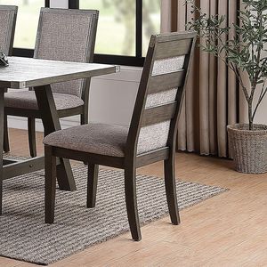Juego de 2 Sillas de Comedor Modernas de Tela Gris, Sillas Laterales de Cocina con Cojín de Espuma Tapizado para Comedor - Product Image 4