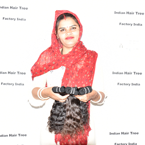 Cheveux naturels vietnamiens de temple, bouclés, alignés dans le sens des cuticules, ondulations profondes, non traités, couleur naturelle, en lots de 10 à 36 pouces - Product Image 3