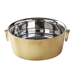 Cubo para Hielo con Doble Pared Aislada, Enfriador de Champán y Vino, Mantiene el Hielo Congelado por Más Tiempo, Cubo/Tina de Acero para Hielo - Product Image 1