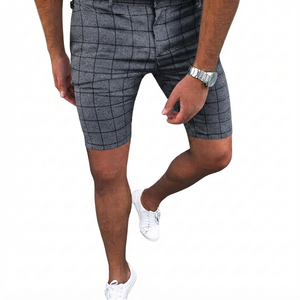 Premium Men's Plaid Bermuda Shorts Mid Waist Casual Checkered Woven Breathable Pockets Button Fly Style Streetwear Men Shorts - Product Image 1