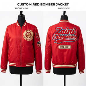 Blouson Bomber d'Hiver pour Femme en Polyester Premium 220 GSM, Satin Vert Aviateur, avec Broderie Chenille Personnalisée et Patch Appliqué Style Universitaire - Product Image 1