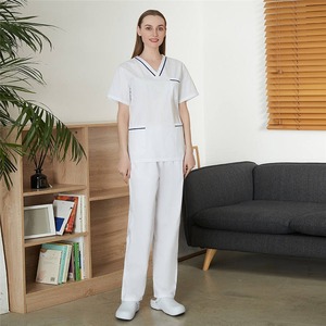Nouveaux ensembles d'uniformes médicaux tricotés 100 % coton pour hommes grands et corpulents, les plus vendus, lavables, pour infirmiers et salles d'opération - Product Image 6