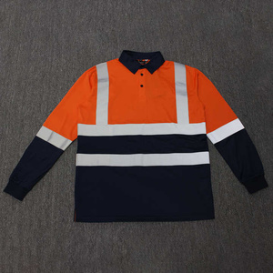 High Visibility Clothing Breathable Shirts Reflective Safety Green Security <b>Work</b> <b>Construction</b> Shirts with Custom logo - Product Image 2