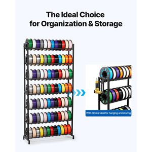 Scaffale di Stoccaggio per Filamenti di Stampanti 3D a 7 Livelli, Robusto, con 7 Ripiani per Bobine di Filamento - Product Image 6