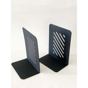 Sujetalibros Metálicos Minimalistas Modernos para Organización de Escritorio y Estantería, Decoración Contemporánea para Biblioteca del Hogar - Product Image 5