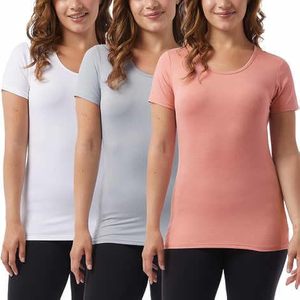 Camisetas Básicas de Cuello Redondo, Transpirables, Casuales, Personalizadas con Estampado, de Bambú Tejido, Cómodas y Suaves para el Verano - Product Image 1