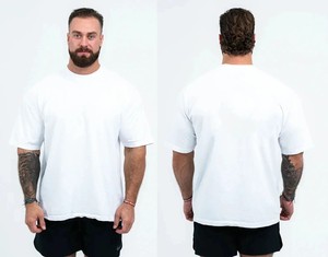 เสื้อยืดโอเวอร์ไซส์ทรงหลวมพิมพ์โลโก้ใหม่สำหรับฤดูร้อน เสื้อยืดเปล่าคุณภาพสูงสำหรับออกกำลังกายสำหรับผู้ชาย - Product Image 6