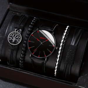 นาฬิกาควอตซ์แฟชั่นธุรกิจสำหรับผู้ชาย NW1444 และชุดกำไลข้อมือ - Product Image 4