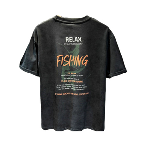 เสื้อยืดสตรีทแวร์แบบสั่งทำ OEM ลายกราฟิกปลาอนิเมะญี่ปุ่น ทรงโอเวอร์ไซส์ ผ้าฝ้าย ผู้ผลิตขายส่ง - Product Image 4
