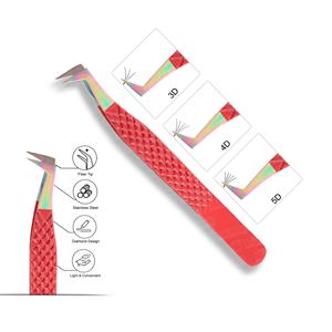 Pinzas de volumen de pestañas de estilo ruso de acero japonés de alta precisión Multipunta para uso sin esfuerzo y sin fatiga - Product Image 1