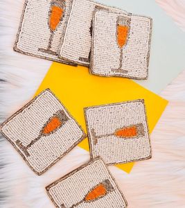 Posavasos de Cuentas Bordadas a Mano con Forma Personalizable para Decoración del Hogar, Cocina y Fiestas - Product Image 3