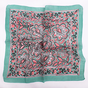 Pañuelo Cuadrado de Algodón con Estampado Artesanal Estilo Bohemio Vintage, Teñido Natural, Multifuncional para Cabeza y Cuello, Estilo Vaquero - Product Image 6