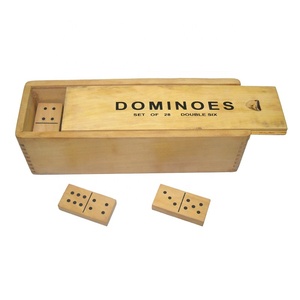 Nouveau design 2025 artisanat indien décoratif pour la maison article en gros jeu de bois personnalisé haute qualité dominos boîte voyage Domino - Product Image 3