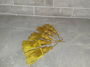 พู่ห้อยทองคำแท่งสำหรับตกแต่งชุดนักบวช ขนาด 11 ซม. 4.5 นิ้ว พู่โลหะแบบมีชายครุย คุณภาพดี สามารถปรับแต่งได้ - Product Image 4