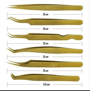Meilleure vente ensemble de pinces à cils professionnelles en acier inoxydable à prise en main à tous les degrés pince à cils parfaitement conçue jamais - Product Image 2