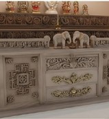 Mandir de Madera con Diseño Tradicional de Elefante para el Hogar, Templos de Madera de Teca con Pilares de Elefante Tallados a Mano Personalizados, Pooja Ghar Australia - Product Image 4
