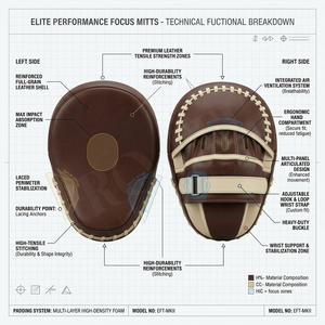 Guantes de Boxeo de Cuero de Alta Calidad y Rendimiento, Almohadillas de Entrenamiento con Absorción de Impactos para Kickboxing y Fitness, Almohadillas Duraderas - Product Image 2