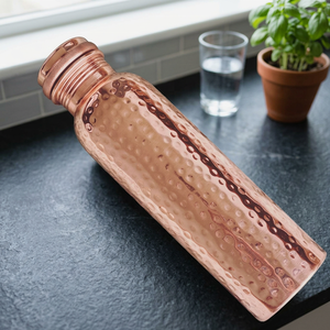 950ml martelé conception cuivre bouteille potable directe écologique exportation qualité alimentaire sûr sport salle de sport voyage activités de plein air - Product Image 3