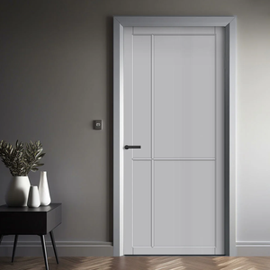 Puertas Interiores de Madera para Oficina en Casa con Panel de Marco, Modernas, de Compuesto de Madera y Plástico (WPC), para Entrada de Hotel - Product Image 3