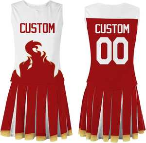 Uniformes de cheerleading en gros personnalisés vert avec strass, ensemble complet pour jeunes, accessoires de pratique par sublimation - Product Image 1