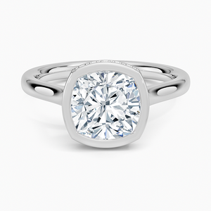Anillo SOJ 024 con Corte Cojín, Plata 925, Halo Oculto Luna, Moissanita, Anillo de Compromiso y Boda, 2ct, Color D, VVS1, Certificado GRA, Precio Bajo - Product Image 1