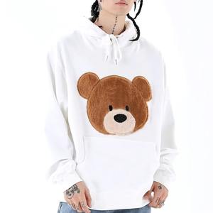 <b>Men's</b> Winter Chenille Embroidery <b>Hoodies</b>-Heavyweight 100% Cotton Custom Logo Breathable Fleece Pullover - Product Image 1