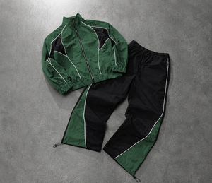 Conjunto de cortavientos monocromático personalizado para hombre, conjunto de cortavientos tonal para marcas de streetwear estadounidenses, producción con MOQ bajo. - Product Image 1