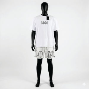 Ensemble T-shirts et shorts assortis - T-shirts et shorts délavés à l'acide pour la mode masculine - Product Image 4